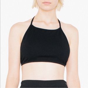 American Apparel halter tie crop top